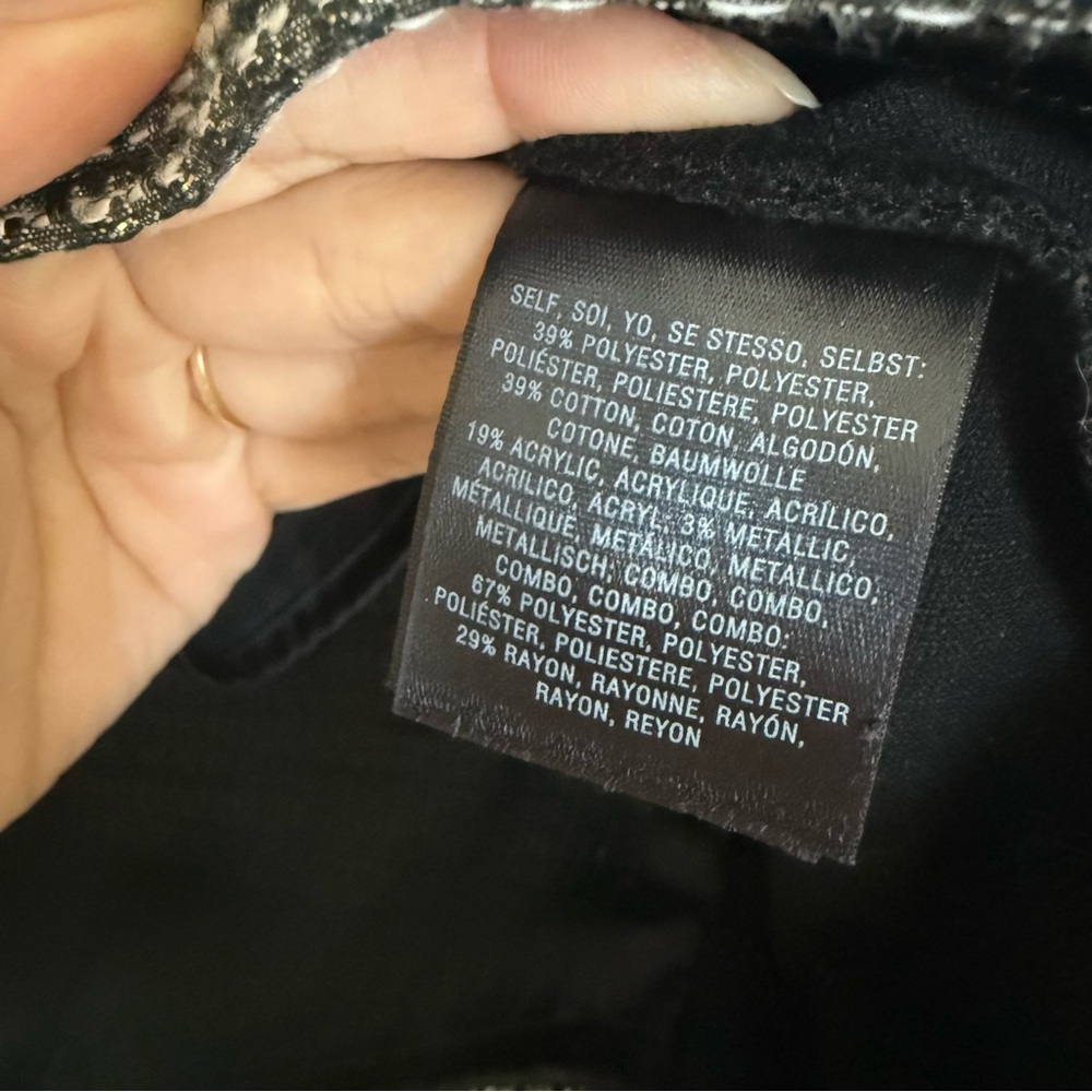 Moulinette Soeurs Anthropologie Black Gray Metallic Tweed Sheath Dress 6P Y2K - Picture 8 of 15